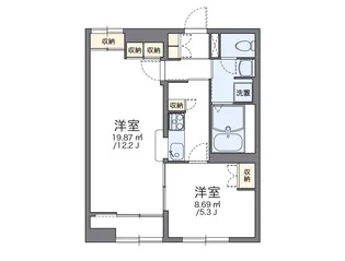 レオパレスT&S【106号室】の間取り