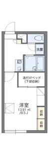 レオパレスハピネスM【101号室】の間取り