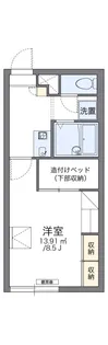 レオパレスミラクⅢ【103号室】の間取り