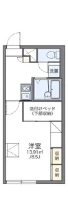 レオパレスパークハイム【102号室】の間取り
