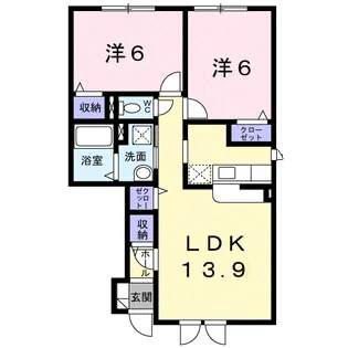 サム・ソラーレ【1階】の間取り