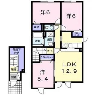 フレグランス39【2階】の間取り