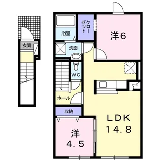 ブルーバード【2階】の間取り