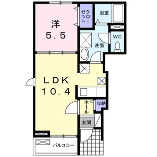 エーデルワイス【1階】の間取り