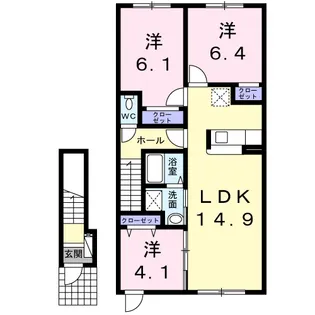 セレーノ B・F【2階】の間取り