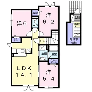ヴァレリア【2階】の間取り