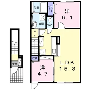 レガーレⅢ【2階】の間取り
