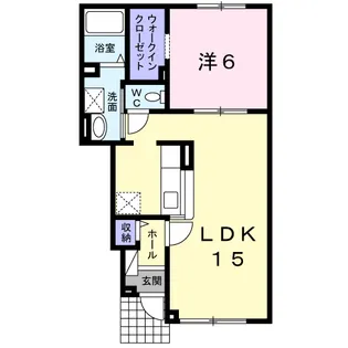 1LDKの間取り画像