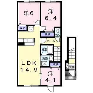 ジニアス【2階】の間取り