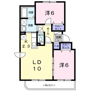ベルグランデB【2階】の間取り
