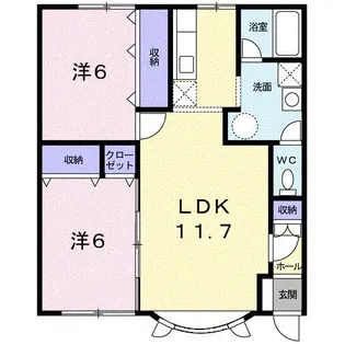 PARK喜多川C【2階】の間取り