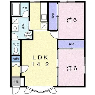 PARK喜多川A【2階】の間取り