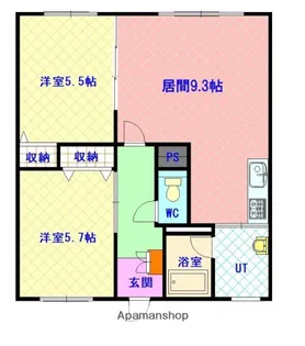 WITHⅡ【3階】の間取り