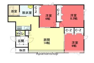 WISH(ウィッシュ)【2階】の間取り