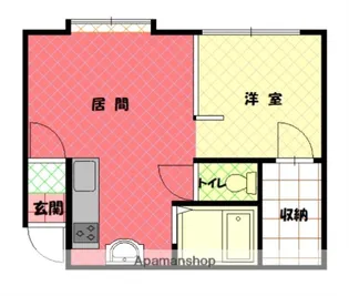 1LDKの間取り画像