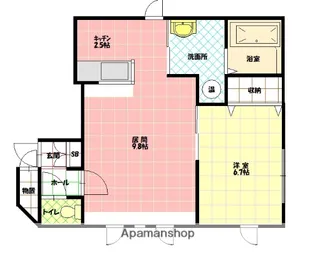 シンフォニー東光【1階】の間取り