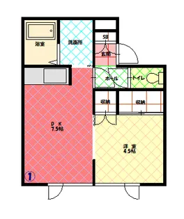 メープルジョイ【201号室】の間取り