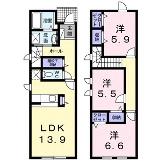 アドニス東光【1階】の間取り