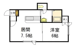 サフラン【1階】の間取り
