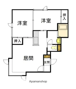 サフラン【1階】の間取り