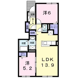 パンプキンⅡ【1階】の間取り