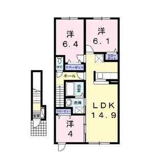 グラシオッソ【2階】の間取り