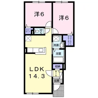 ココア ナガヤマ【1階】の間取り