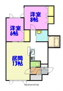 ウッドパレス【1階】の間取り