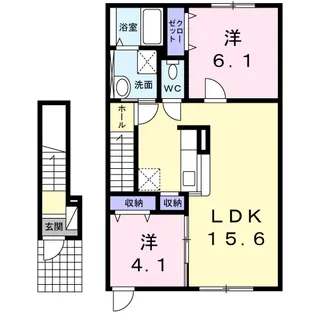 サウザンドファイン大町Ⅱ【2階】の間取り