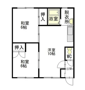 ふぁすとハウス【102号室】の間取り
