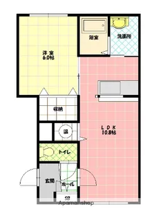 ベイクリスタル【107号室】の間取り