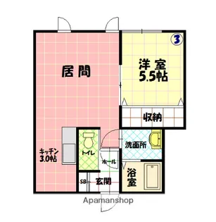 NLCⅢ【2階】の間取り