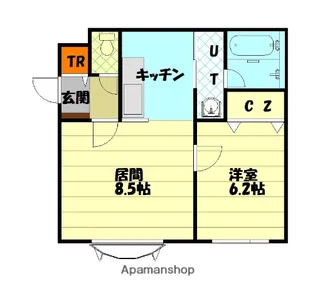 グレース近文B【205号室】の間取り