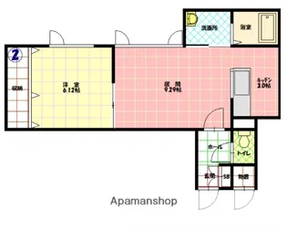 1LDKの間取り画像