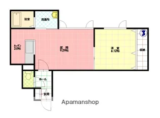 1LDKの間取り画像
