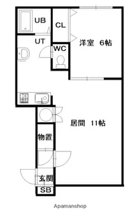 ガイアB【1階】の間取り