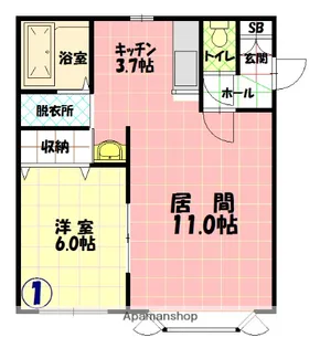 CIELOⅡ(シェロツー)【2階】の間取り