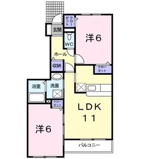 カーサセレーナ【1階】の間取り