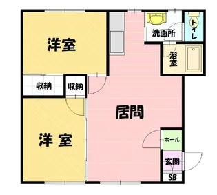 ドエルエンジェルB棟【2階】の間取り