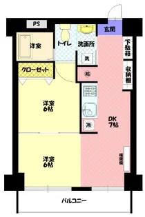 シャンノール平和通【9階】の間取り