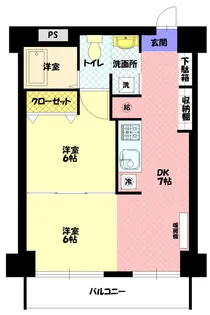 シャンノール平和通【703号室】の間取り
