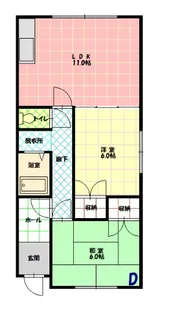 リバティーハイツ【2階】の間取り
