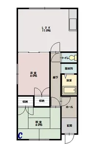 リバティーハイツ【2階】の間取り