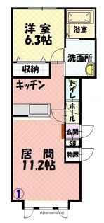 イースエピカB【101号室】の間取り