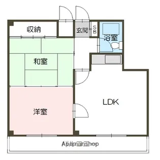 エーコー2条ビル【4階】の間取り
