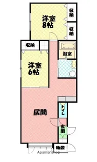 カラーズB【2階】の間取り