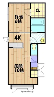 フナハシコーポⅡ【201号室】の間取り