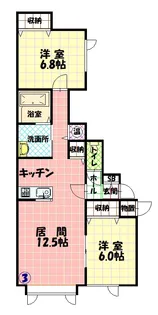 ヴァルゴB棟【1階】の間取り