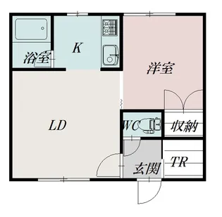 コートハウス愛宕B【210号室】の間取り