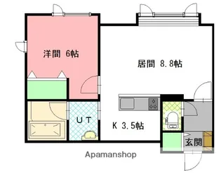 ディヴェールⅠ【102号室】の間取り